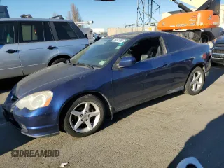 2002 Acura RSX Auto with VIN JH4DC54852C016104, listed as a Copart auction lot 89363265 with 146,129 mi miles and Salvage Title. Bid and sale history available at carsss.com. Image 1.