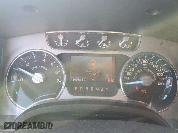 2011 Ford F-150 XLT with VIN 1FTFW1ET3BFB22224, listed as a Copart auction lot 51444185 with 186,968 mi miles and Salvage Title. Bid and sale history available at carsss.com. Image 9.