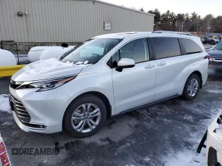 2023 Toyota Sienna Platinum with VIN 5TDESKFC2PS100864, listed as a Copart auction lot 85571204 with Not provided miles and Salvage title. Bid and sale history available at DreamBid. Image 1.