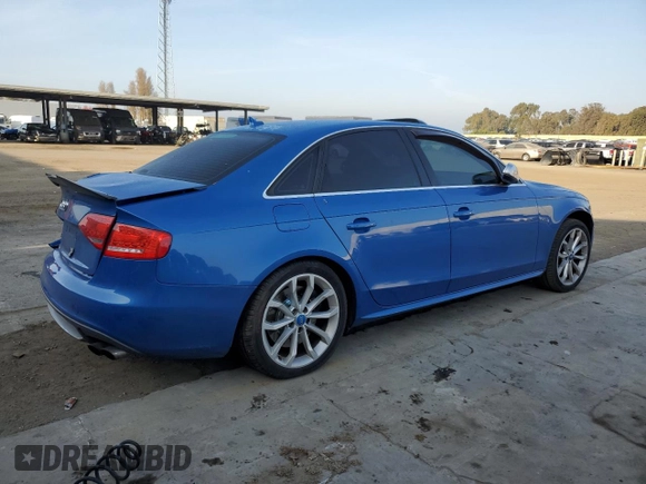 2011 Audi S4 Premium Plus with VIN WAUDGAFL1BA030977, listed as a Copart auction lot 84727524 with 121,784 mi miles and Salvage Title. Bid and sale history available at carsss.com. Image 3.