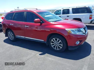 2014 Nissan Pathfinder SL with VIN 5N1AR2MN8EC725732, listed as a IAAI auction lot 42215625 with 110,641 mi miles and . Bid and sale history available at DreamBid. Image 1.