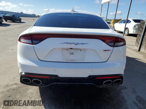 2022 Kia Stinger GT1 with VIN KNAE45LC0N6107838, listed as a Copart auction lot 49623675 with 42,338 mi miles and Salvage Title. Bid and sale history available at DreamBid. Image 6.