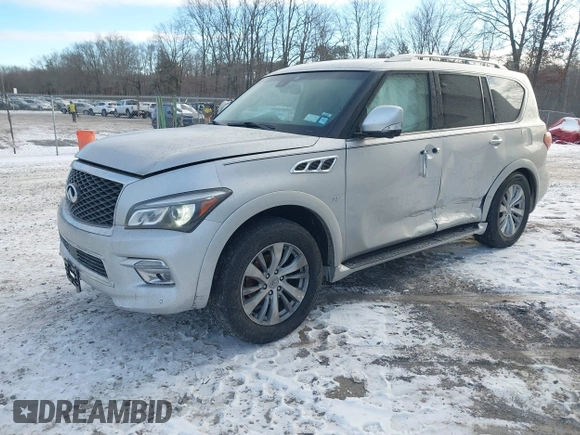 2017 Infiniti QX80 with VIN JN8AZ2NE9H9158598, listed as a IAAI auction lot 41326752 with 124,906 mi miles. Bid and sale history available at carsss.com. Image 17.