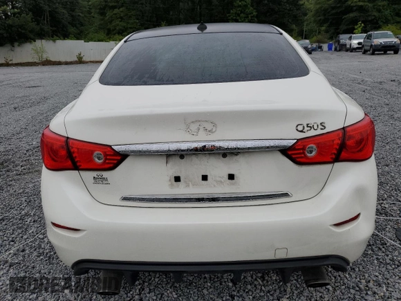2017 Infiniti Q50 Red Sport 400 with VIN JN1FV7AP7HM850246, listed as a Copart auction lot 58536135 with Not provided miles and Salvage title. Bid and sale history available at DreamBid. Image 6.