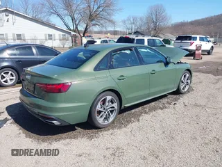 2025 Audi A4 S line Premium Plus with VIN WAUEAAF48SN000964, listed as a IAAI auction lot 41758244 with 9,912 mi miles and . Bid and sale history available at DreamBid. Image 4.