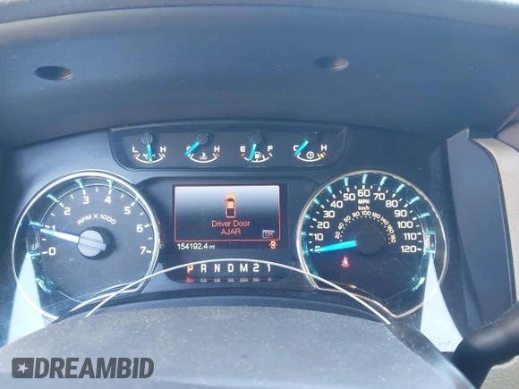 2014 Ford F-150 XL with VIN 1FTFW1EF9EFB42928, listed as a IAAI auction lot 41588979 with 154,192 mi miles. Bid and sale history available at carsss.com. Image 7.