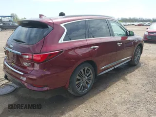 2019 Infiniti QX60 Luxe with VIN 5N1DL0MM5KC515014, listed as a IAAI auction lot 42073879 with 100,566 mi miles and . Bid and sale history available at DreamBid. Image 4.