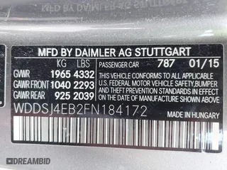 2015 Mercedes-Benz CLA-Class CLA 250 with VIN WDDSJ4EB2FN184172, listed as a IAAI auction lot 42090953 with 129,617 mi miles. Bid and sale history available at carsss.com. Image 9.