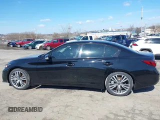 2018 Infiniti Q50 3.0t LUXE with VIN JN1EV7AP1JM355865, listed as a IAAI auction lot 41863684 with 84,336 mi miles. Bid and sale history available at carsss.com. Image 14.