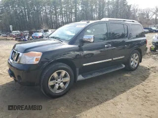 2012 Nissan Armada Platinum z VIN 5N1AA0NE0CN620694, wystawiony jako Copart lot #53460615 z przebiegiem 205 525 mil mil oraz Tytuł czysty. Historia ofert i sprzedaży dostępna na DreamBid. Obrazek 1.