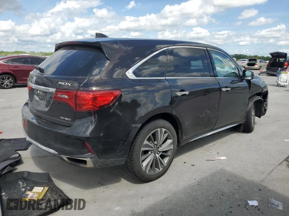 2017 Acura MDX Technology with VIN 5FRYD4H53HB026313, listed as a Copart auction lot 54315225 with 126,485 mi miles and Salvage Title. Bid and sale history available at carsss.com. Image 3.