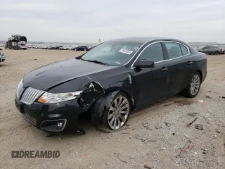 2010 Lincoln MKS with VIN 1LNHL9ER0AG615187, listed as a Copart auction lot 76855363 with 129,738 mi miles and Salvage Title. Bid and sale history available at carsss.com. Image 1.