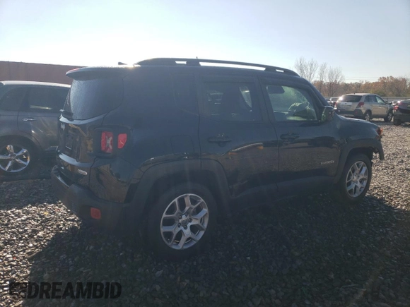 2018 Jeep Renegade Altitude with VIN ZACCJABB3JPJ02044, listed as a Copart auction lot 82567534 with 87,779 mi miles and Salvage title. Bid and sale history available at DreamBid. Image 3.