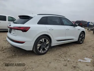 2022 Audi e-tron Premium with VIN WA1AAAGE4NB042461, listed as a Copart auction lot 83235624 with 10,991 mi miles and Salvage title. Bid and sale history available at DreamBid. Image 3.