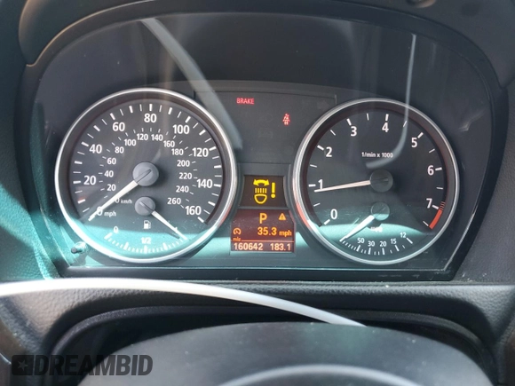 2007 BMW 3 Series 328i with VIN WBAVS13507FX15636, listed as a Copart auction lot 66418204 with 160,642 mi miles and Salvage Title. Bid and sale history available at carsss.com. Image 9.