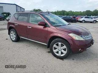 2007 Nissan Murano SL with VIN JN8AZ08W27W609606, listed as a Copart auction lot 60458045 with 86,281 mi miles and Salvage title. Bid and sale history available at DreamBid. Image 4.