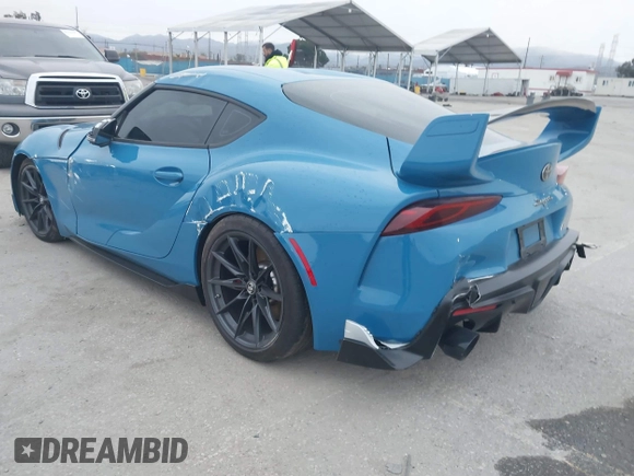2024 Toyota GR Supra 3.0 with VIN WZ1DB0G08RW063652, listed as a IAAI auction lot 41802586 with 8,029 mi miles. Bid and sale history available at carsss.com. Image 3.