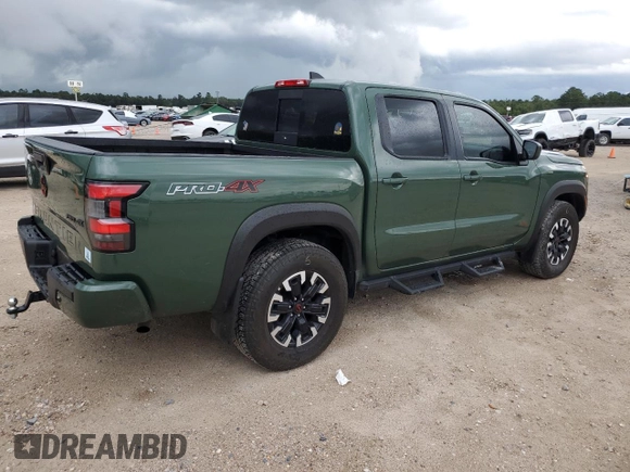 2023 Nissan Frontier PRO-4X with VIN 1N6ED1EKXPN669249, listed as a Copart auction lot 63694224 with 18,689 mi miles and Salvage Title. Bid and sale history available at carsss.com. Image 3.