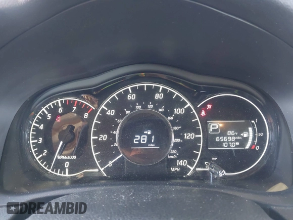 2015 Nissan Note S Plus with VIN 3N1CE2CP8FL370730, listed as a IAAI auction lot 42452014 with 65,698 mi miles and . Bid and sale history available at DreamBid. Image 7.