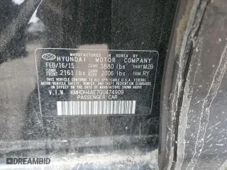 2016 Hyundai Elantra Value Edition with VIN KMHDH4AE7GU474909, listed as a Copart auction lot 53923735 with 168,676 mi miles and Clean Title. Bid and sale history available at carsss.com. Image 12.