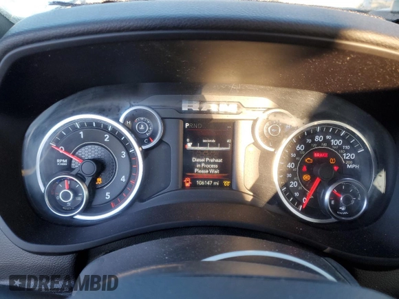 2021 Ram 2500 Big Horn with VIN 3C6UR5DL9MG676917, listed as a Copart auction lot 87423644 with 106,147 mi miles and Salvage Title. Bid and sale history available at carsss.com. Image 9.