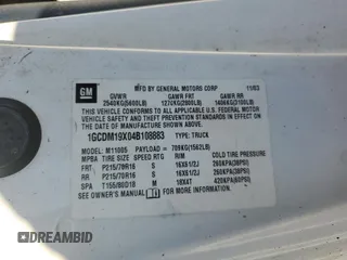 2004 Chevrolet Astro Cargo Van with VIN 1GCDM19X04B108883, listed as a Copart auction lot 50061715 with 0 mi miles and Salvage Title. Bid and sale history available at carsss.com. Image 14.