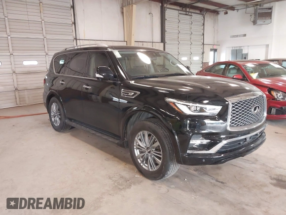 2021 Infiniti QX80 Luxe with VIN JN8AZ2AE8M9272267, listed as a IAAI auction lot 41408983 with 86,188 mi miles and . Bid and sale history available at DreamBid. Image 1.