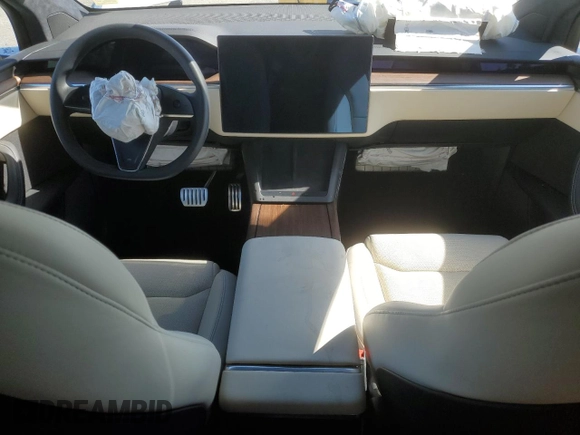 2023 Tesla Model X with VIN 7SAXCDE52PF378496, listed as a Copart auction lot 49455825 with Not Provided miles and Salvage Title. Bid and sale history available at DreamBid. Image 8.
