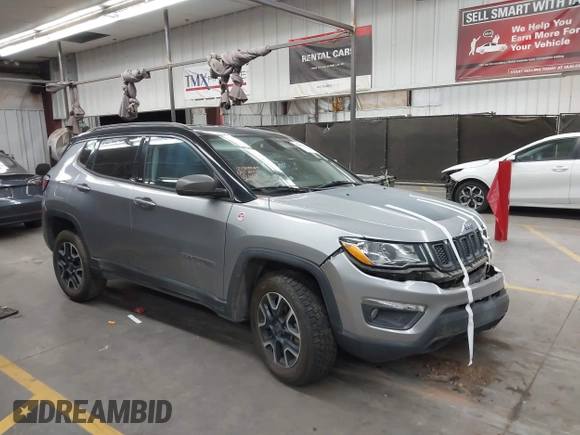 2020 Jeep Compass Trailhawk with VIN 3C4NJDDB7LT203447, listed as a IAAI auction lot 42637452 with 113,896 mi miles and . Bid and sale history available at DreamBid. Image 1.