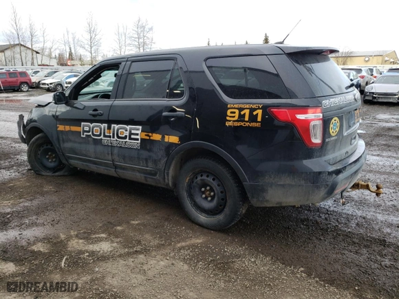 2014 Ford Utility Police Interceptor with VIN 1FM5K8ARXEGA33402, listed as a Copart auction lot 85739054 with 0 mi miles and Salvage Title. Bid and sale history available at carsss.com. Image 2.