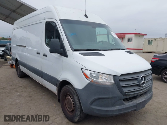 2021 Mercedes-Benz Sprinter Cargo with VIN W1W40CHY4MT054679, listed as a IAAI auction lot 42078941 with 148,214 mi miles. Bid and sale history available at carsss.com. Image 1.