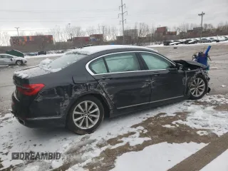 2017 BMW 7 Series 740i xDrive with VIN WBA7E4C59HGU99430, listed as a Copart auction lot 37789053 with 0 mi miles. Bid and sale history available at carsss.com. Image 3.