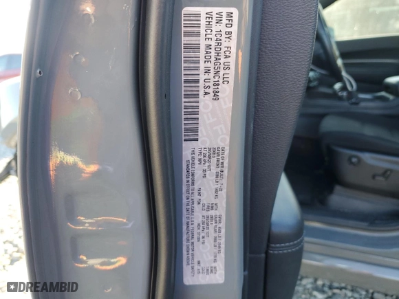 2022 Dodge Durango SXT with VIN 1C4RDHAG5NC181849, listed as a Copart auction lot 76293324 with 25,036 mi miles and Salvage Title. Bid and sale history available at carsss.com. Image 14.
