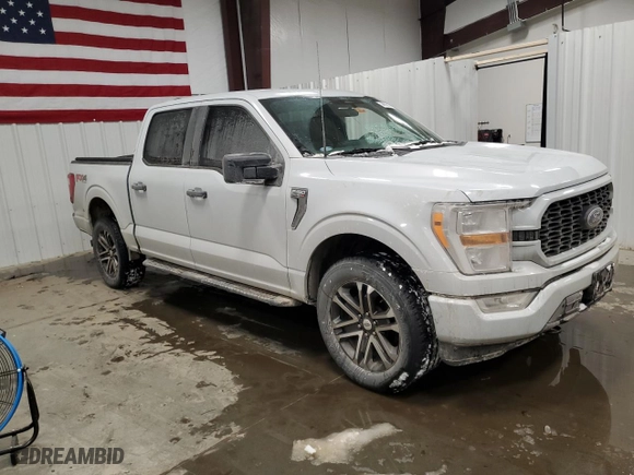 2022 Ford F-150 XL with VIN 1FTEW1EP6NKE47847, listed as a Copart auction lot 44268345 with 67,076 mi miles and Salvage Title. Bid and sale history available at carsss.com. Image 4.