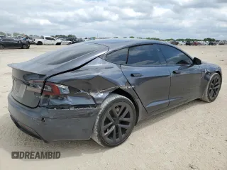 2021 Tesla Model S Long Range with VIN 5YJSA1E51MF453924, listed as a Copart auction lot 53486495 with 48,599 mi miles and Salvage title. Bid and sale history available at DreamBid. Image 3.