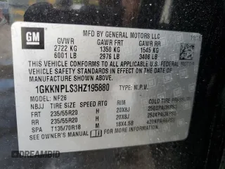 2017 GMC Acadia Denali with VIN 1GKKNPLS3HZ195880, listed as a Copart auction lot 46048255 with 114,532 mi miles and Salvage Title. Bid and sale history available at carsss.com. Image 13.