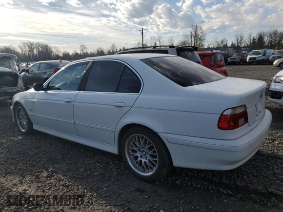2002 BMW 5 Series 525iA with VIN WBADT43412GY44358, listed as a Copart auction lot 50822295 with 0 mi miles and Salvage Title. Bid and sale history available at carsss.com. Image 2.