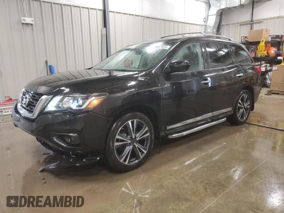 2018 Nissan Pathfinder SL z VIN 5N1DR2MM1JC626412, wystawiony jako Copart lot #88557915 z przebiegiem 62 818 mil mil oraz Szkoda całkowita • Salvage title. Historia ofert i sprzedaży dostępna na DreamBid. Obrazek 1.