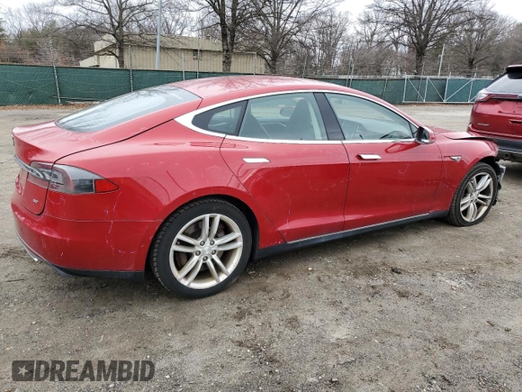 2014 Tesla Model S 60 with VIN 5YJSA1S14EFP51077, listed as a Copart auction lot 47918905 with 167,594 mi miles and Salvage title. Bid and sale history available at DreamBid. Image 3.