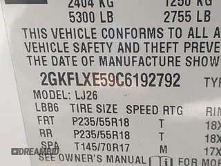 2012 GMC Terrain SLT-2 with VIN 2GKFLXE59C6192792, listed as a IAAI auction lot 42388331 with 145,792 mi miles and . Bid and sale history available at DreamBid. Image 9.