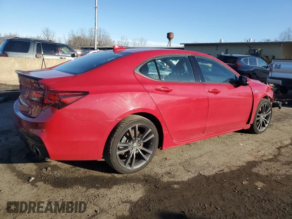2019 Acura TLX w/A-Spec Pkg with VIN 19UUB2F65KA005230, listed as a Copart auction lot 48872145 with 61,992 mi miles and Salvage Title. Bid and sale history available at carsss.com. Image 3.