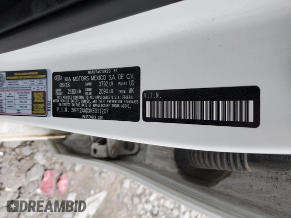 2019 Kia Forte LXS z VIN 3KPF24ADXKE011207, wystawiony jako Copart lot #80831034 z przebiegiem 90 727 mil mil oraz Szkoda całkowita • Salvage title. Historia ofert i sprzedaży dostępna na DreamBid. Obrazek 12.