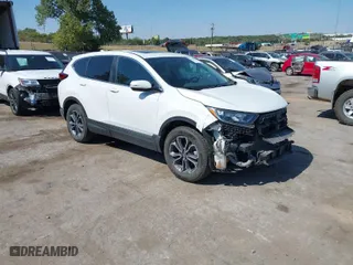 2021 Honda CR-V EX-L with VIN 2HKRW2H82MH665888, listed as a IAAI auction lot 40369407 with 54,055 mi miles. Bid and sale history available at carsss.com. Image 1.