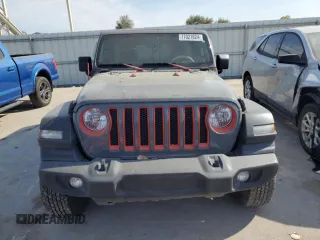 2020 Jeep Wrangler Unlimited Willys with VIN 1C4HJXDGXLW111995, listed as a Copart auction lot 77021624 with 43,074 mi miles and Salvage title. Bid and sale history available at DreamBid. Image 5.