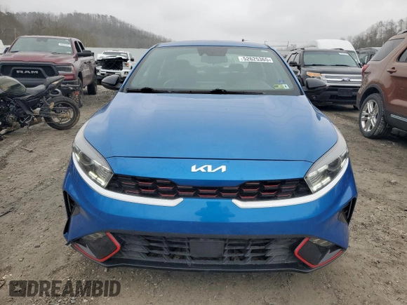 2022 Kia Forte GT-Line with VIN 3KPF54AD4NE453721, listed as a Copart auction lot 52625365 with 38,534 mi miles and Salvage Title. Bid and sale history available at carsss.com. Image 5.