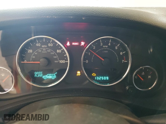 2013 Jeep Wrangler Sport with VIN 1C4GJWAG4DL559422, listed as a Copart auction lot 61454805 with 132,509 mi miles and Salvage title. Bid and sale history available at DreamBid. Image 9.