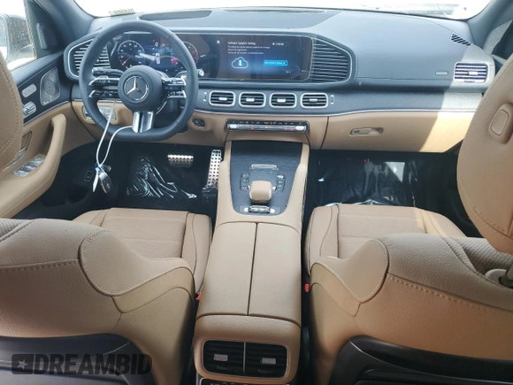 2025 Mercedes-Benz GLS with VIN 4JGFF5KE0SB332070, listed as a Copart auction lot 48843365 with 7 mi miles and Salvage Title. Bid and sale history available at carsss.com. Image 8.