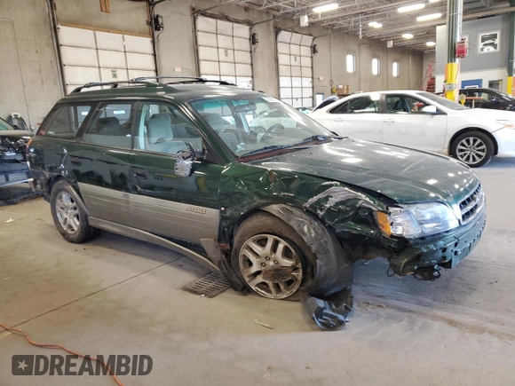2001 Subaru Legacy Outback with VIN 4S3BH675217671670, listed as a Copart auction lot 56286775 with 86,557 mi miles and Salvage title. Bid and sale history available at DreamBid. Image 4.