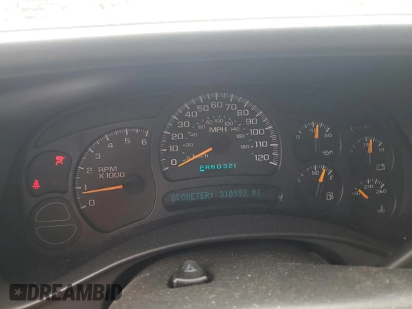2005 Chevrolet Tahoe Z71 with VIN 1GNEC13T85R141076, listed as a Copart auction lot 54733415 with 310,992 mi miles and Salvage title. Bid and sale history available at DreamBid. Image 9.