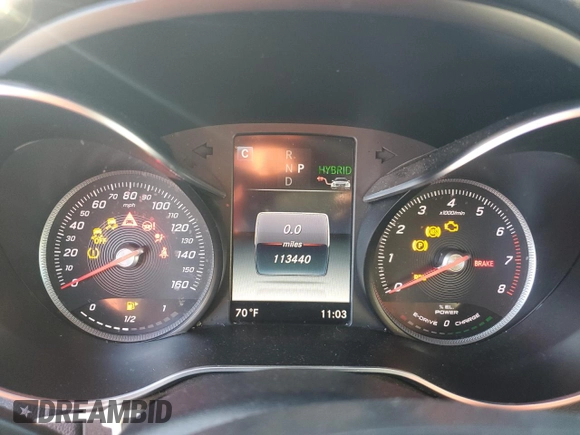 2018 Mercedes-Benz C 350e with VIN 55SWF4HB6JU262726, listed as a Copart auction lot 80321474 with 113,440 mi miles and Clean title. Bid and sale history available at DreamBid. Image 9.